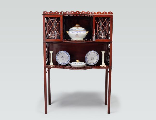 An Important Georgian China Cabinet by A Sergeant