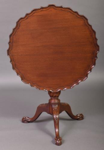 A Late 18th Century Mahogany Piecrust Table by C Sergeant