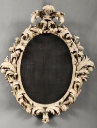 An Important William And Mary Period Oval Mirror by A Sergeant