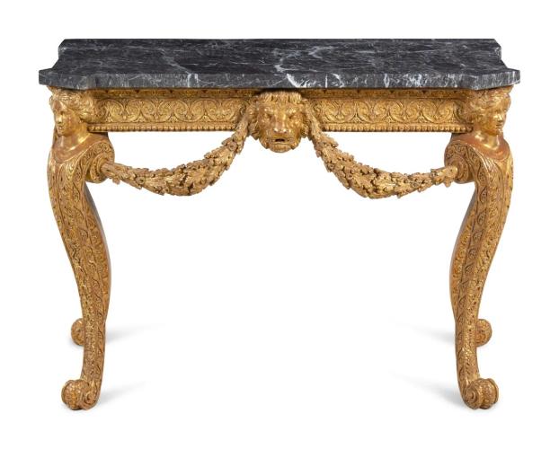 An Important Giltwood Console by A Sergeant