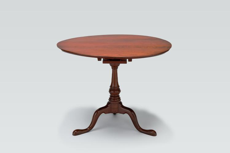 A Chapin School Cherry Tilt Top Table by A Sergeant