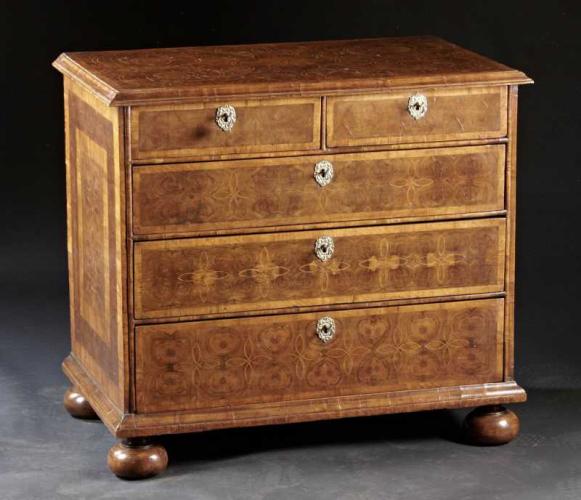 An Oyster Veneered Chest by A Sergeant