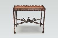 A Mahogany Fretwork Silver Table by A Sergeant
