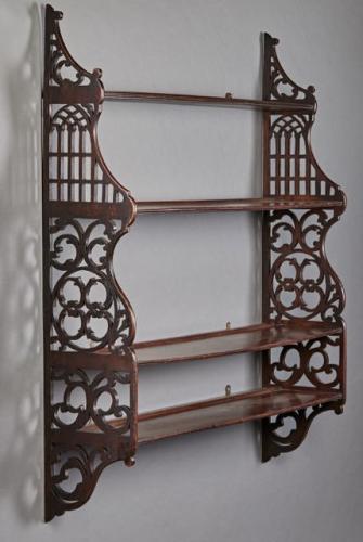 Fine and Large Chippendale Wall Shelves by A Sergeant
