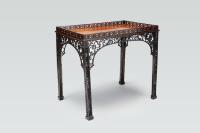 A Very Fine Fretwork Silver Table by A Sergeant