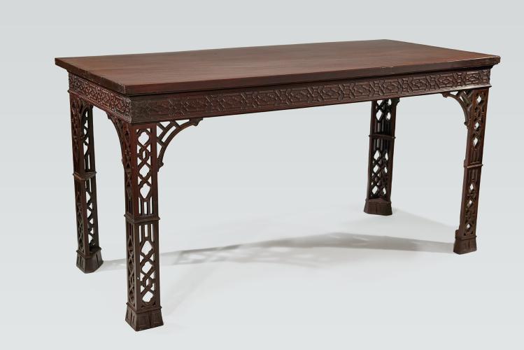 An Important Chippendale Fretwork Console by A Sergeant