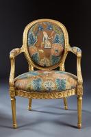 A Fine George III Adam Period Giltwood Fauteuil Armchair by A Sergeant