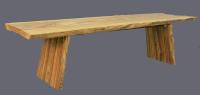 An Exotic Zebra Wood Dining Table by A Sergeant