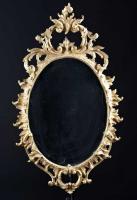 A Chippendale Giltwood Oval Mirror by C Sergeant